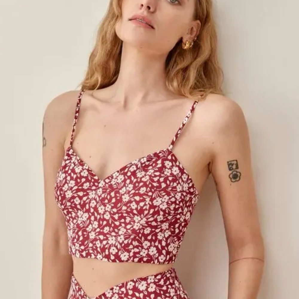 NWT Reformation Flower girl crop top size6